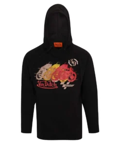 AUTHENTICS 3XBIKES ORANGE & BLACK HOODIE