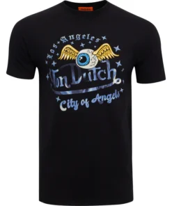 CITY OF ANGELS BLUE ON BLACK SS TEE