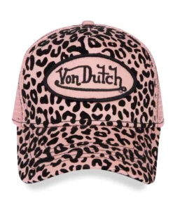 Cheetah Pink Velvet Trucker