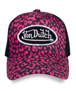 Hot Pink Cheetah Velvet Trucker