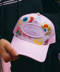 Jax Pink All-Over-Print Trucker