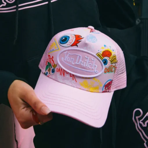 Jax Pink All-Over-Print Trucker