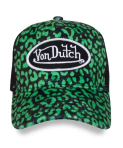 Lime Cheetah Velvet Trucker