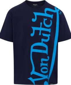 NAVY & BLUE VERTICAL LOGO SS TEE