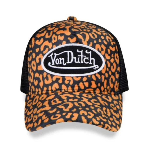 Orange Cheetah Velvet TRUCKER