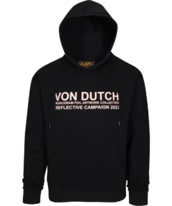 REFLECTIVE COLLECTION HOODIE – ROSE GOLD ON BLACK