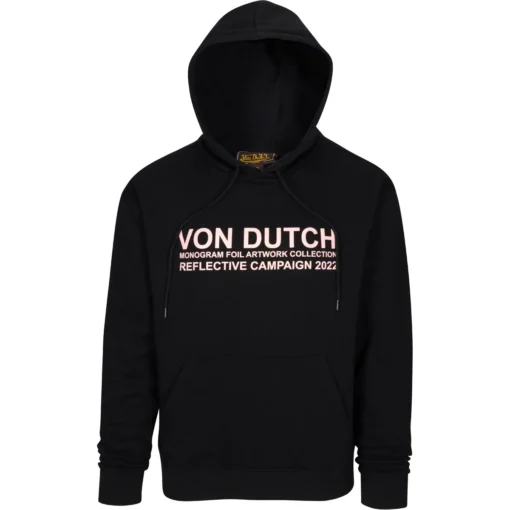 REFLECTIVE COLLECTION HOODIE – ROSE GOLD ON BLACK