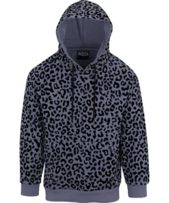 UNISEX BLUEBERRY CHEETAH PRINT HOODIE