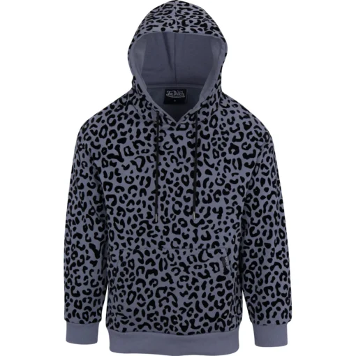 UNISEX BLUEBERRY CHEETAH PRINT HOODIE