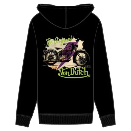 VON DUTCH BLACK BIKER HOODIE