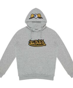 Von Dutch Black Gold Oval Logo Grey Hoodie