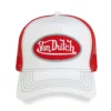 White & Red Trucker